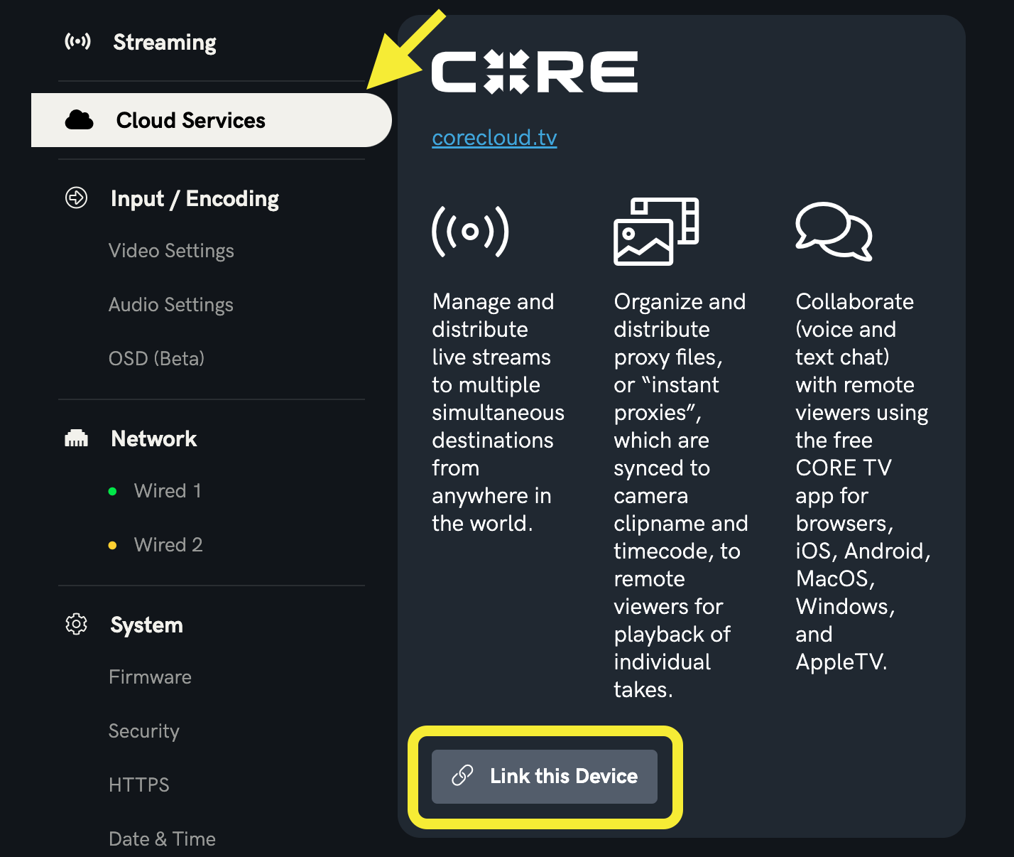 How to connect Prism to Core